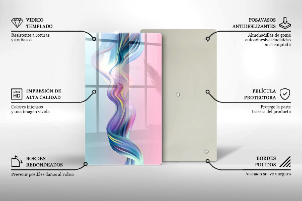 Üveg vágódeszka Pasztell absztrakció