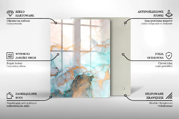 Üveg vágódeszka Pasztell absztrakció