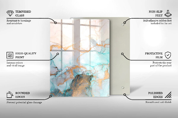 Üveg vágódeszka Pasztell absztrakció