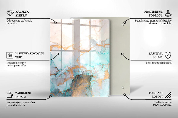 Üveg vágódeszka Pasztell absztrakció