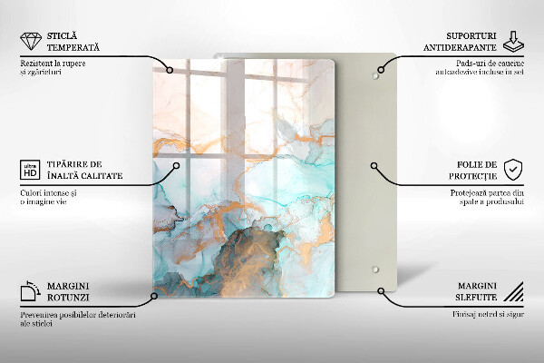 Üveg vágódeszka Pasztell absztrakció