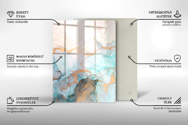 Üveg vágódeszka Pasztell absztrakció