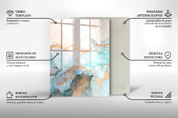 Üveg vágódeszka Pasztell absztrakció