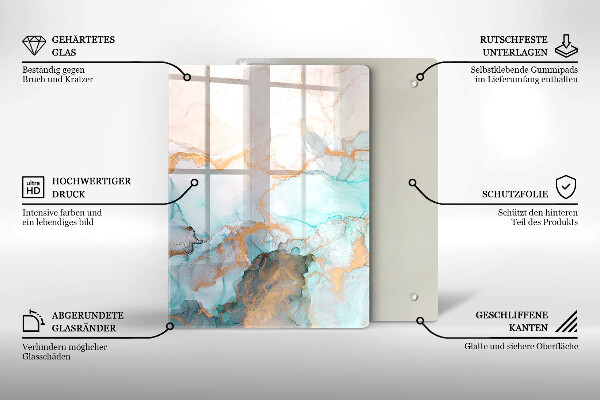 Üveg vágódeszka Pasztell absztrakció