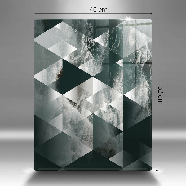 Üveg vágódeszka Háromszögek és víz