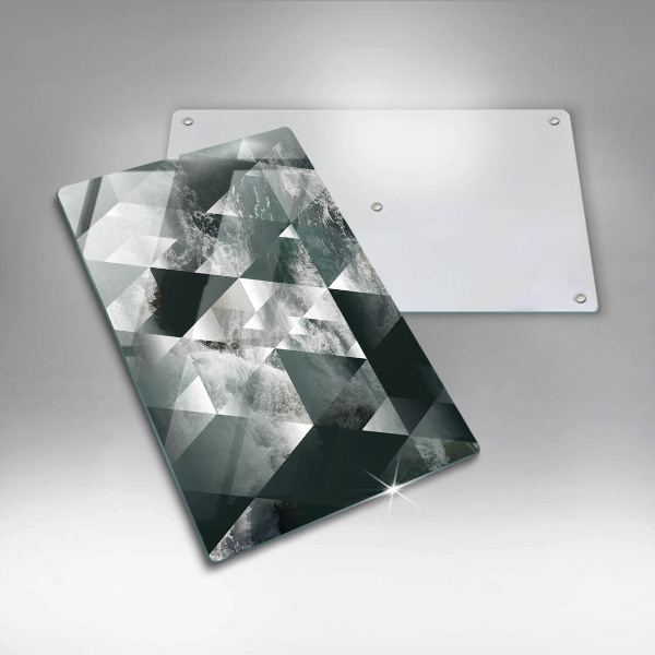 Üveg vágódeszka Háromszögek és víz