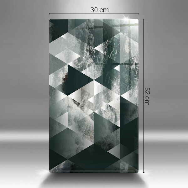 Üveg vágódeszka Háromszögek és víz