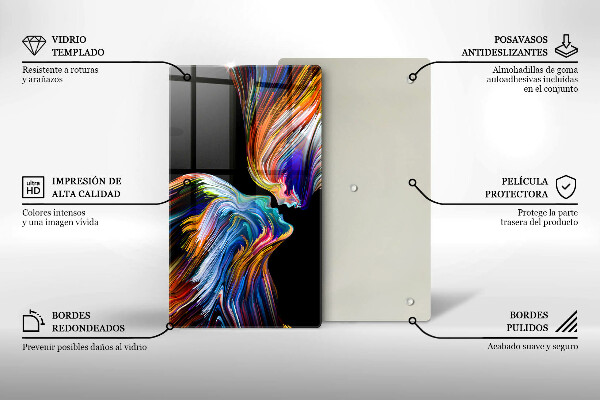 Üveg vágódeszka Csók absztrakció