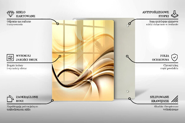 Üveg vágódeszka Csók absztrakció