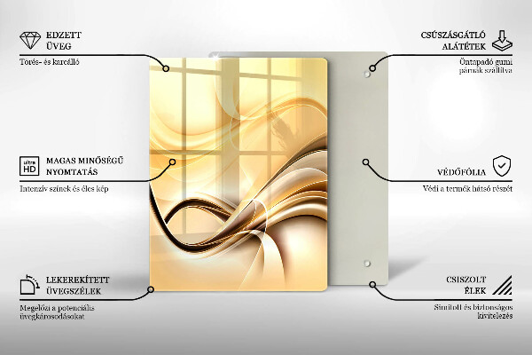 Üveg vágódeszka Csók absztrakció