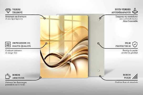 Üveg vágódeszka Csók absztrakció