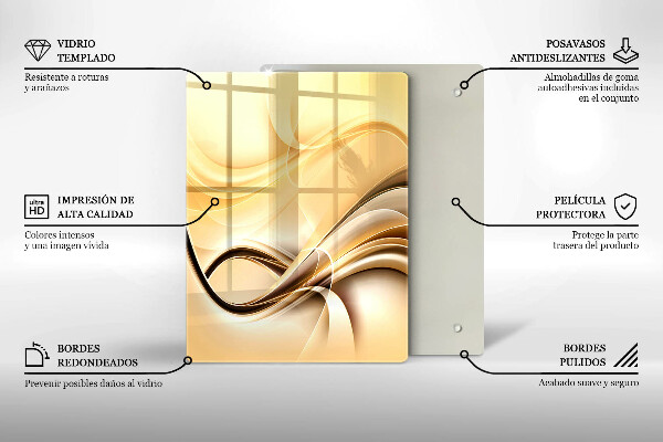 Üveg vágódeszka Csók absztrakció