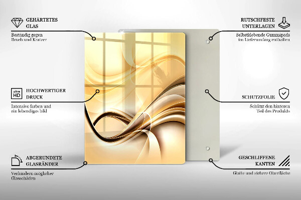 Üveg vágódeszka Csók absztrakció