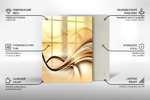 Üveg vágódeszka Csók absztrakció