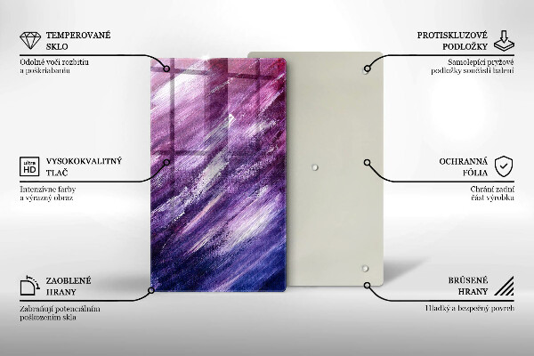 Üveg vágódeszka Festék absztrakció