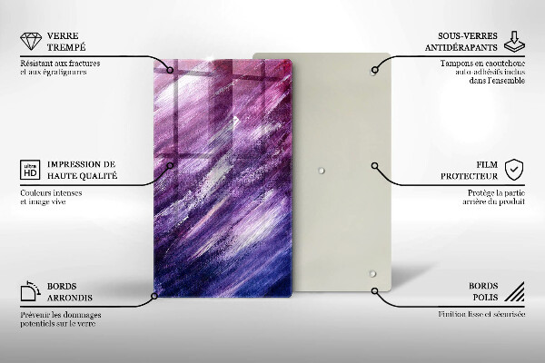 Üveg vágódeszka Festék absztrakció