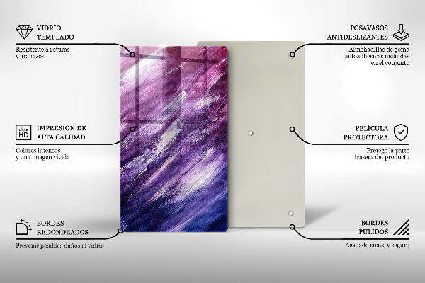 Üveg vágódeszka Festék absztrakció