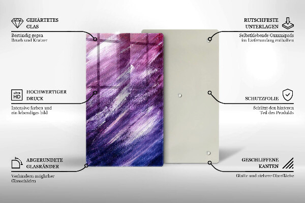 Üveg vágódeszka Festék absztrakció