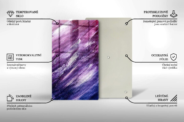 Üveg vágódeszka Festék absztrakció