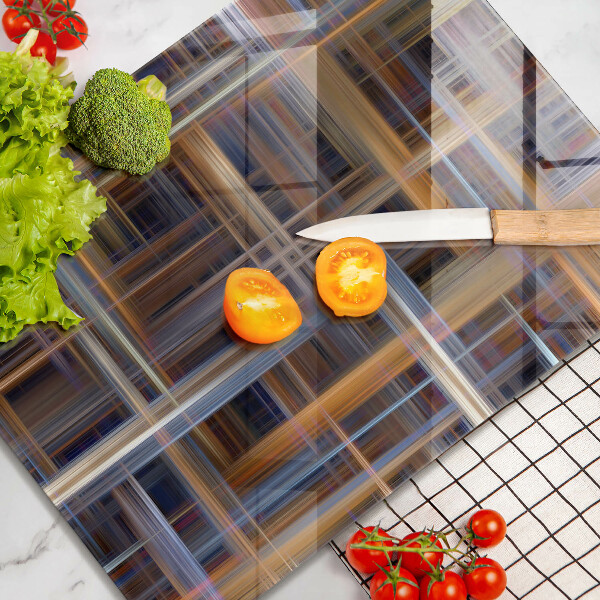 Üveg vágódeszka Absztrakt festék vonalak