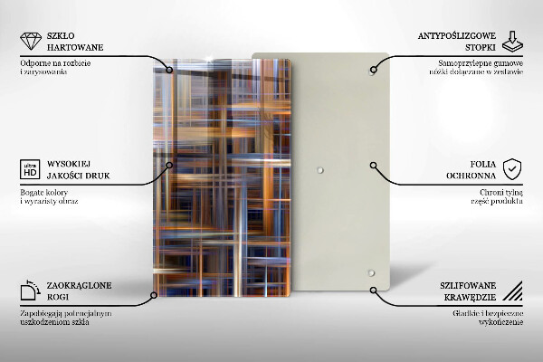 Üveg vágódeszka Absztrakt festék vonalak