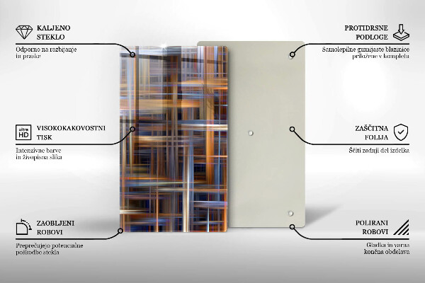 Üveg vágódeszka Absztrakt festék vonalak