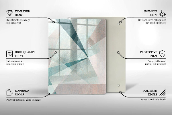 Üveg vágódeszka Absztrakt festék vonalak