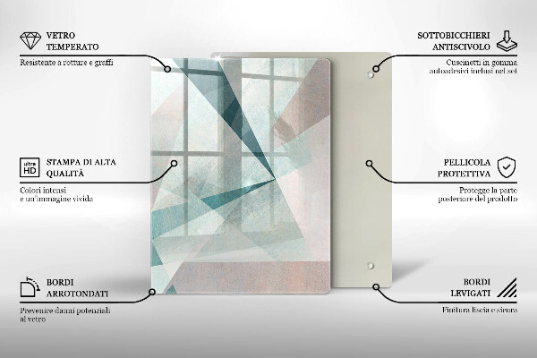 Üveg vágódeszka Absztrakt festék vonalak