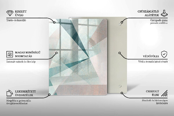 Üveg vágódeszka Absztrakt festék vonalak