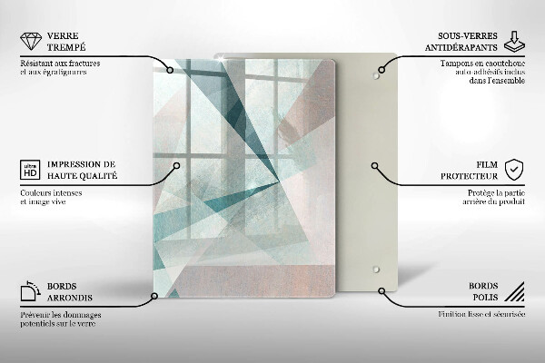 Üveg vágódeszka Absztrakt festék vonalak