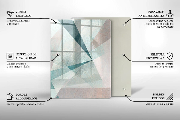 Üveg vágódeszka Absztrakt festék vonalak