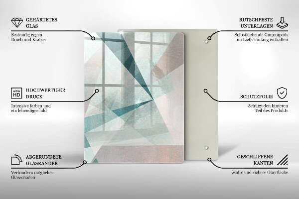 Üveg vágódeszka Absztrakt festék vonalak