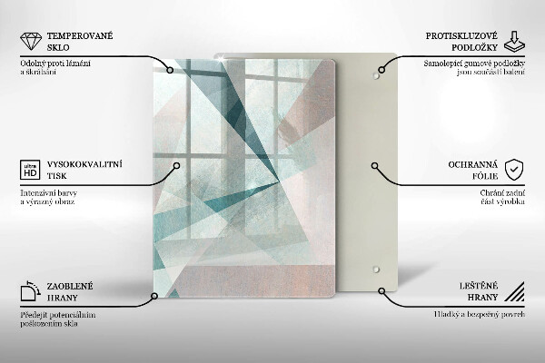 Üveg vágódeszka Absztrakt festék vonalak