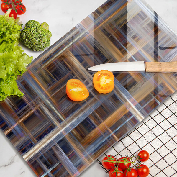 Üveg vágódeszka Absztrakt festék vonalak