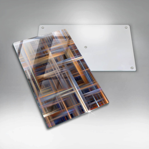 Üveg vágódeszka Absztrakt festék vonalak