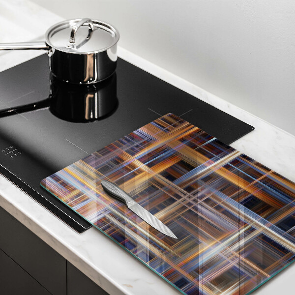 Üveg vágódeszka Absztrakt festék vonalak