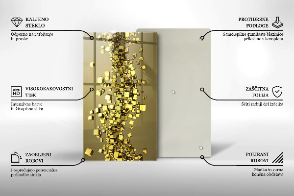 Üveg vágódeszka Absztrakt 3D geometria