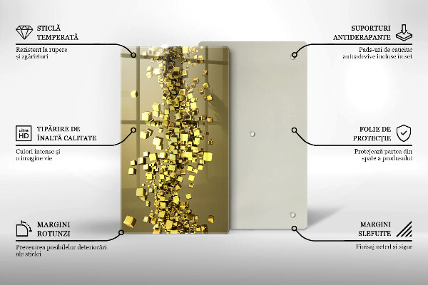 Üveg vágódeszka Absztrakt 3D geometria