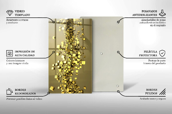 Üveg vágódeszka Absztrakt 3D geometria