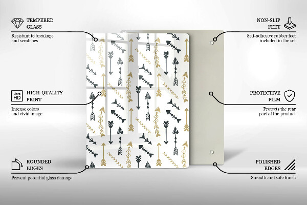 Üveg vágódeszka Színes körök