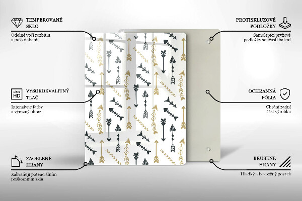 Üveg vágódeszka Színes körök