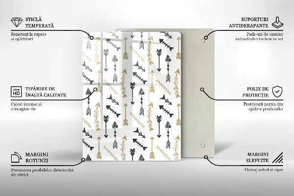 Üveg vágódeszka Színes körök