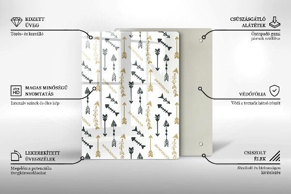 Üveg vágódeszka Színes körök