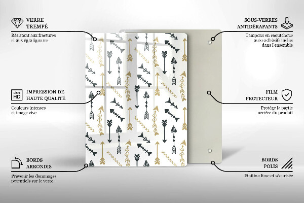 Üveg vágódeszka Színes körök