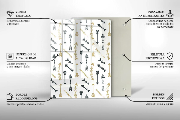 Üveg vágódeszka Színes körök