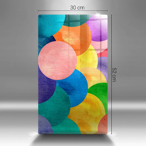 Üveg vágódeszka Színes körök