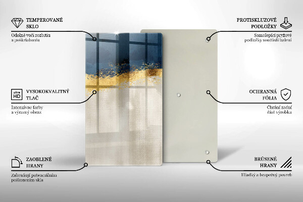 Üveg vágódeszka Arany absztrakció