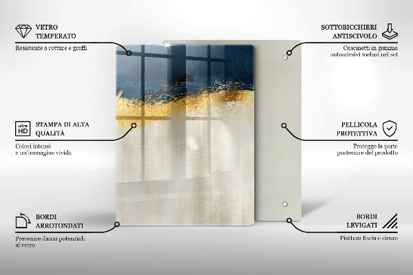 Üveg vágódeszka Arany absztrakció