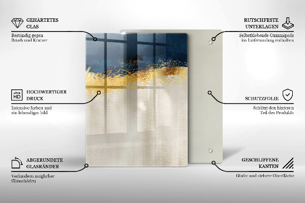 Üveg vágódeszka Arany absztrakció