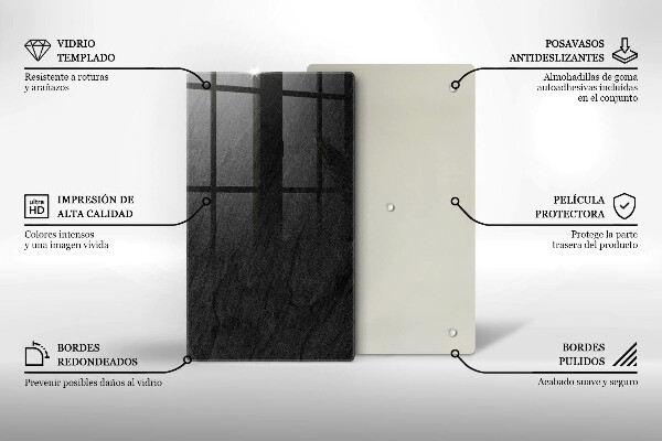 Üveg vágódeszka Kő textúra